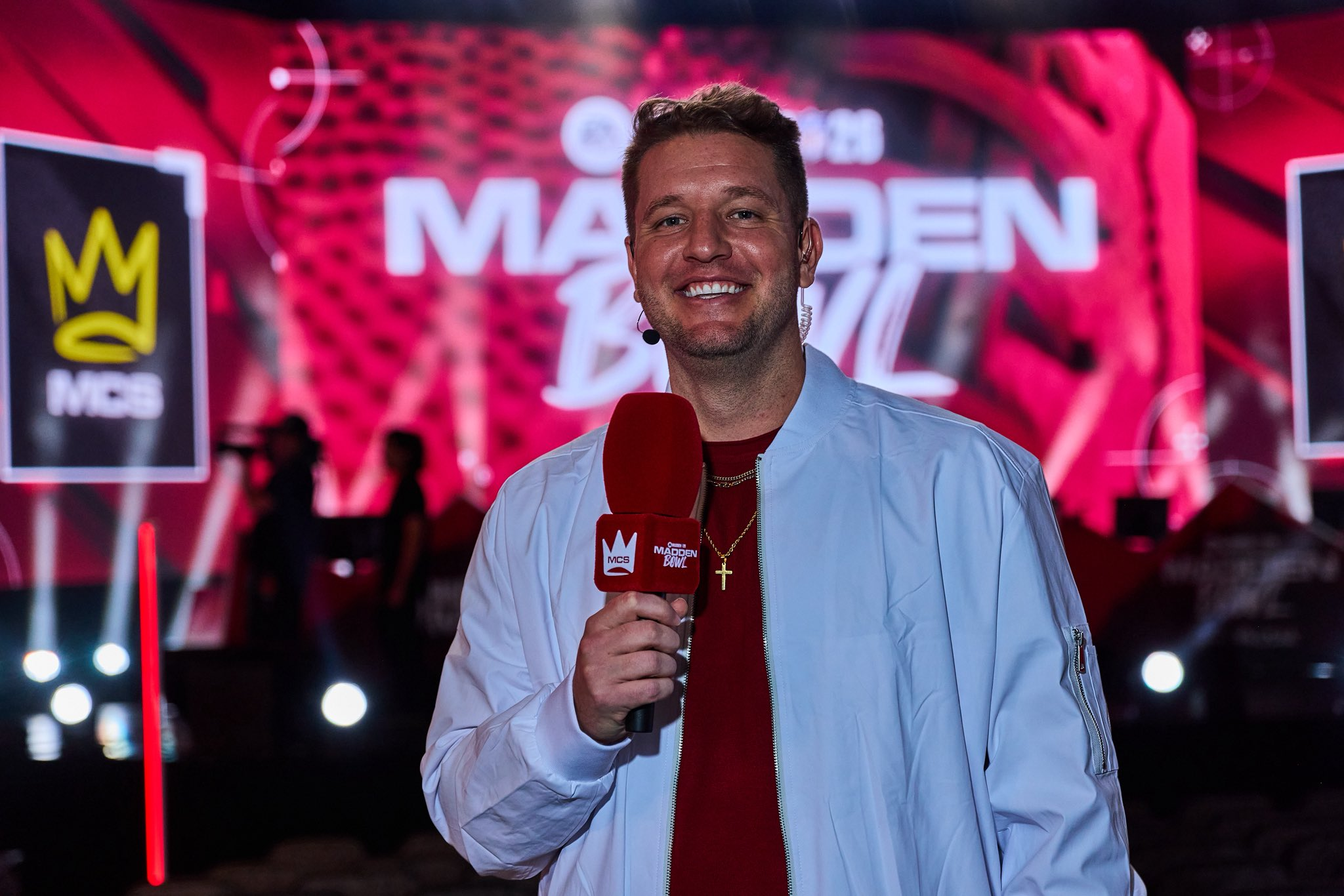 Michael Skimbo commentating for EA Sports